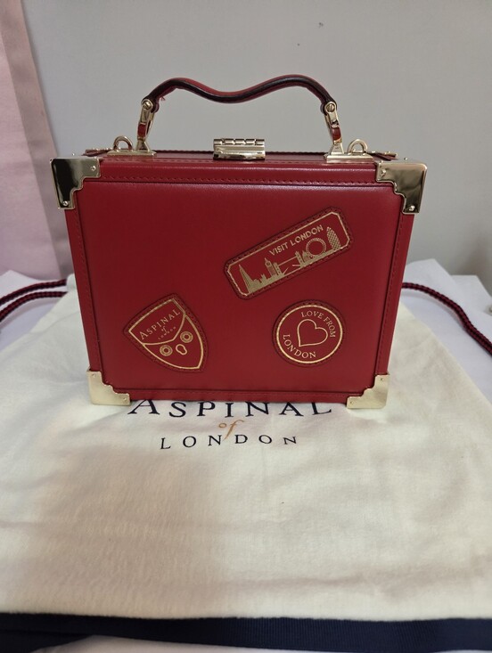 Aspinal Of London Handbags - ASPINAL OF LONDON MINI RED TRUNK BAG